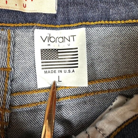 High-Waisted Dark Wash Stacked Jeans NWT Sz L - Picture 7 of 12